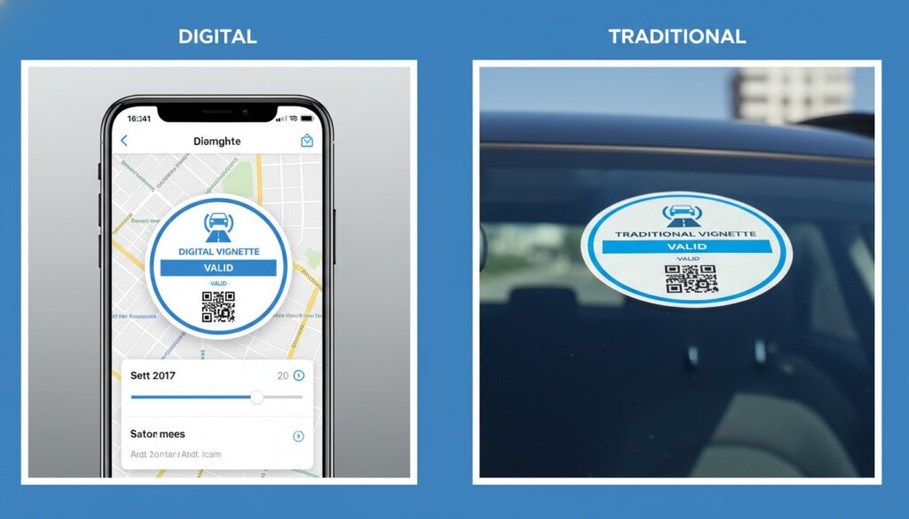 Digitale Vignette vs. Klebevignette: Vor- und Nachteile im direkten Vergleich
